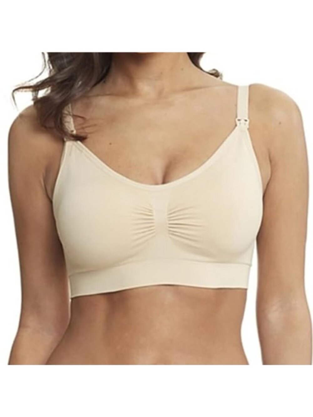 HOFISH 3 Pack Full Bust Seamless Nursing Maternity Bra Size Large Pink Black Tan - Picture 2 of 3